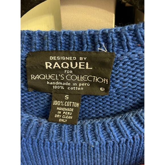 Raquel’s Collection Christmas sweater rare Santa with sack 3D handmade in Peru - Picture 3 of 7